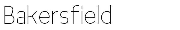Bakersfield font preview